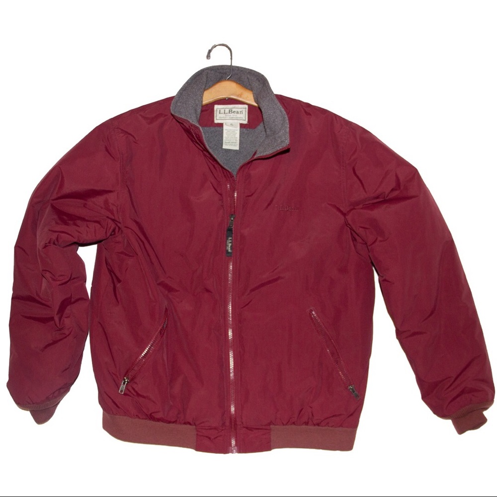 L. L. Bean fleece lined coat.